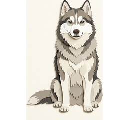 Thick double-coated dog, such as a Siberian Husky