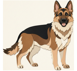 Large dog, such as a German Shepherd